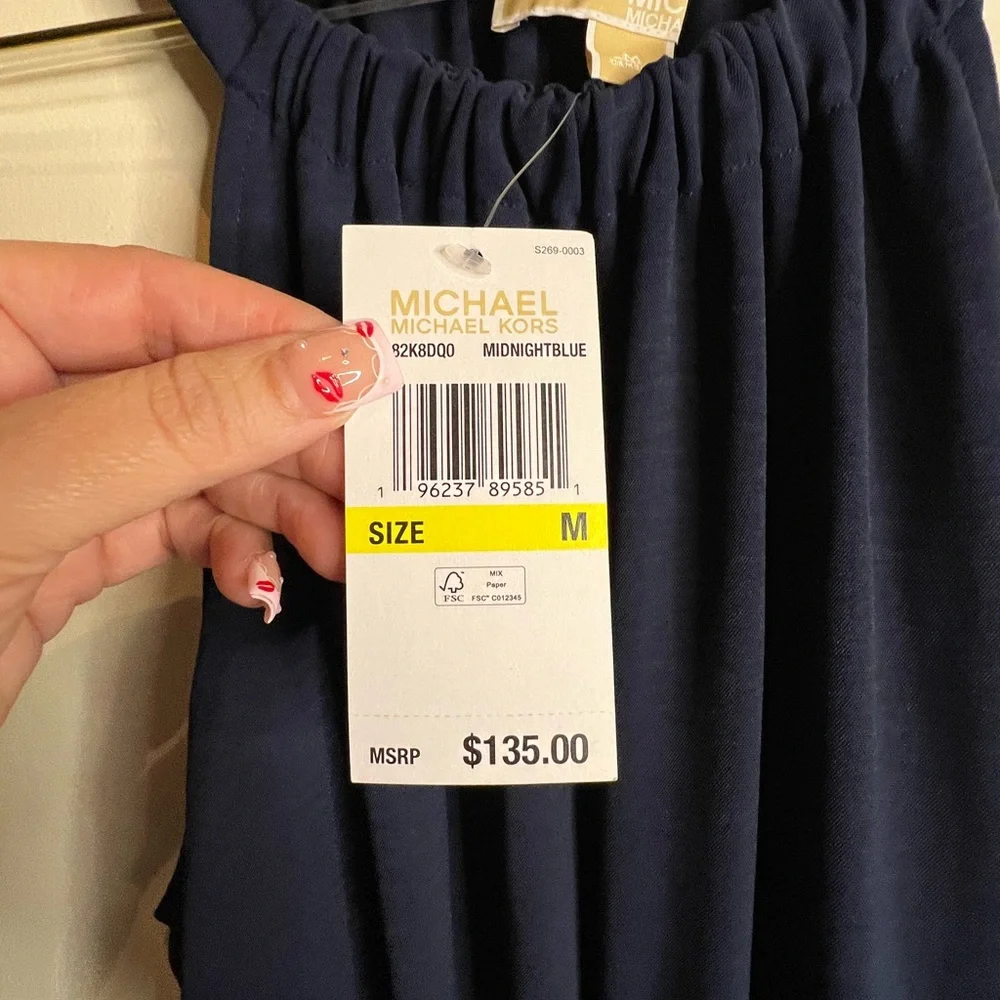 Michael Kors Midnight‎ Blue Dress medium gold accents